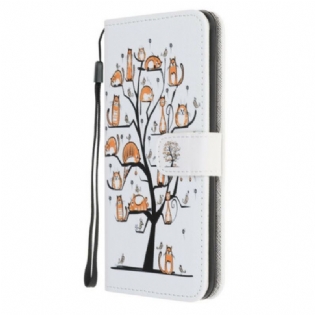Flip Cover Huawei P Smart S Med Snor Funky Cats Med Rem