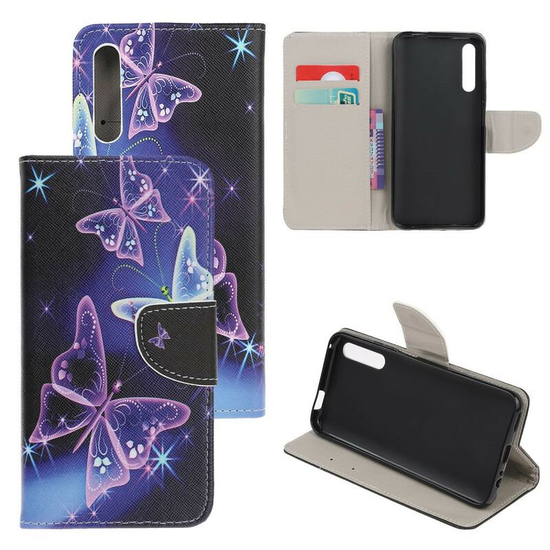 Flip Cover Huawei P Smart S Neon Sommerfugle