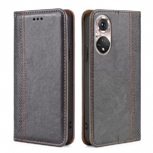 Cover Huawei Nova 9 Pro Flip Cover Litchi Split Lædersøm