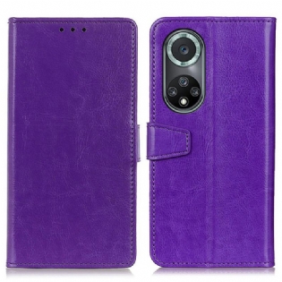 Flip Cover Huawei Nova 9 Pro Enkel Skinnende Lædereffekt