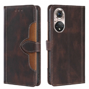 Flip Cover Huawei Nova 9 Pro Imiteret Læder Bicolor Stilfuld