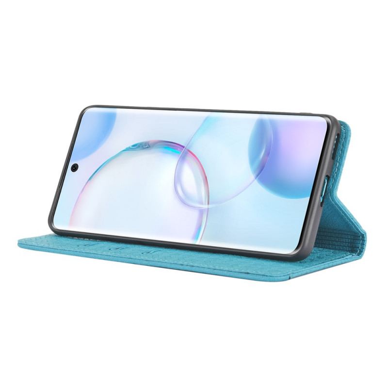 Flip Cover Huawei Nova 9 Pro Med Snor Strappy Vævet Læder Stil