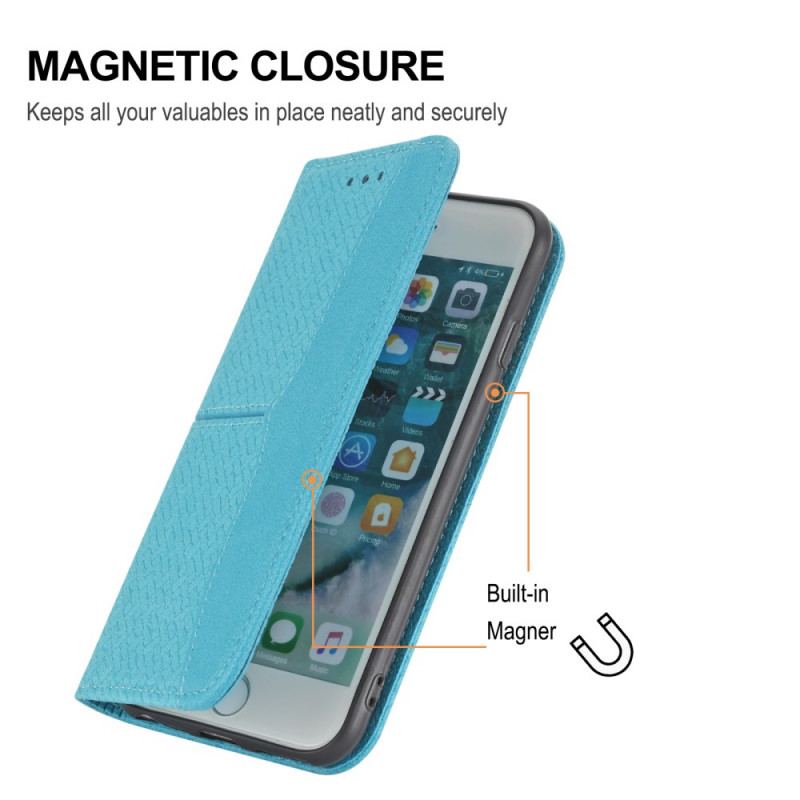 Flip Cover Huawei Nova 9 Pro Med Snor Strappy Vævet Læder Stil