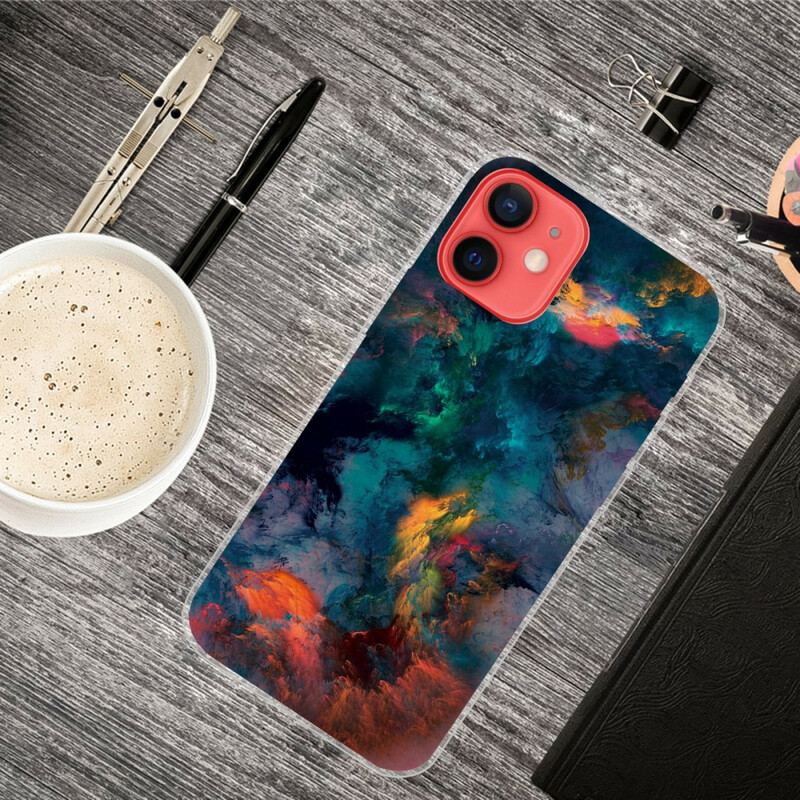 Cover iPhone 13 Mini Farverige Skyer