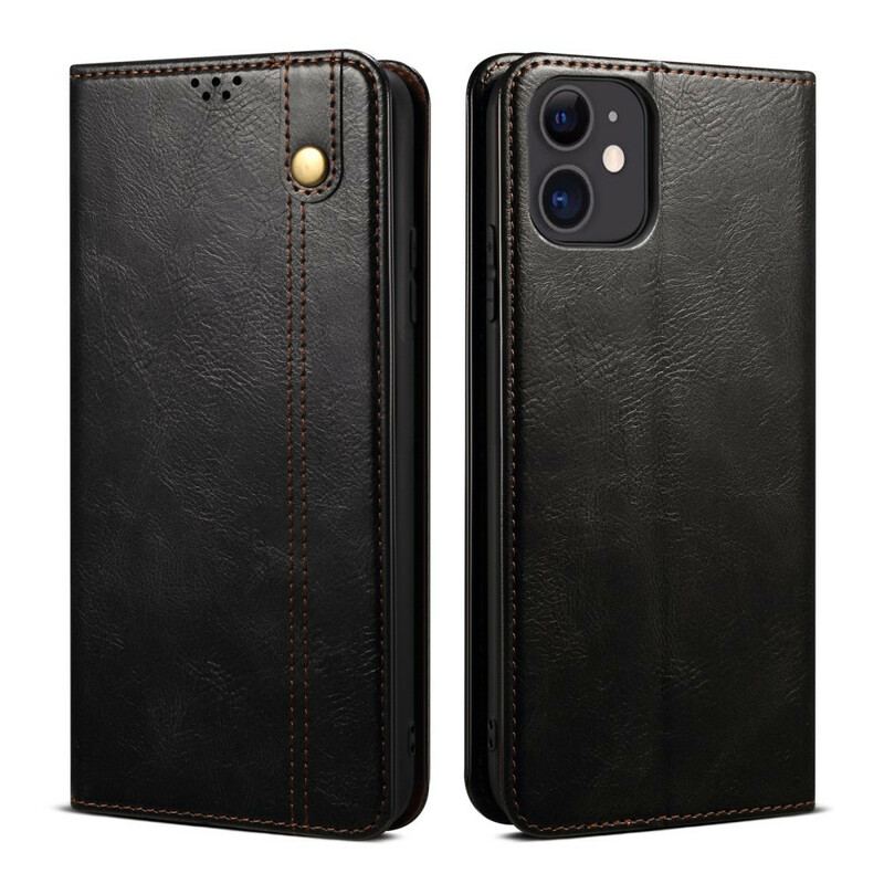 Cover iPhone 13 Mini Flip Cover Voksbehandlet Kunstlæder