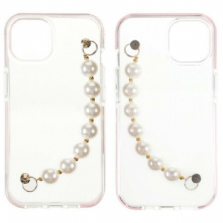 Cover iPhone 13 Mini Silikone Armbånd Perler