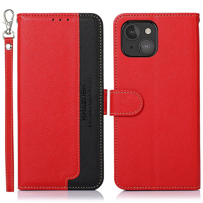 Flip Cover iPhone 13 Mini Lychee Style Rfid Khazneh