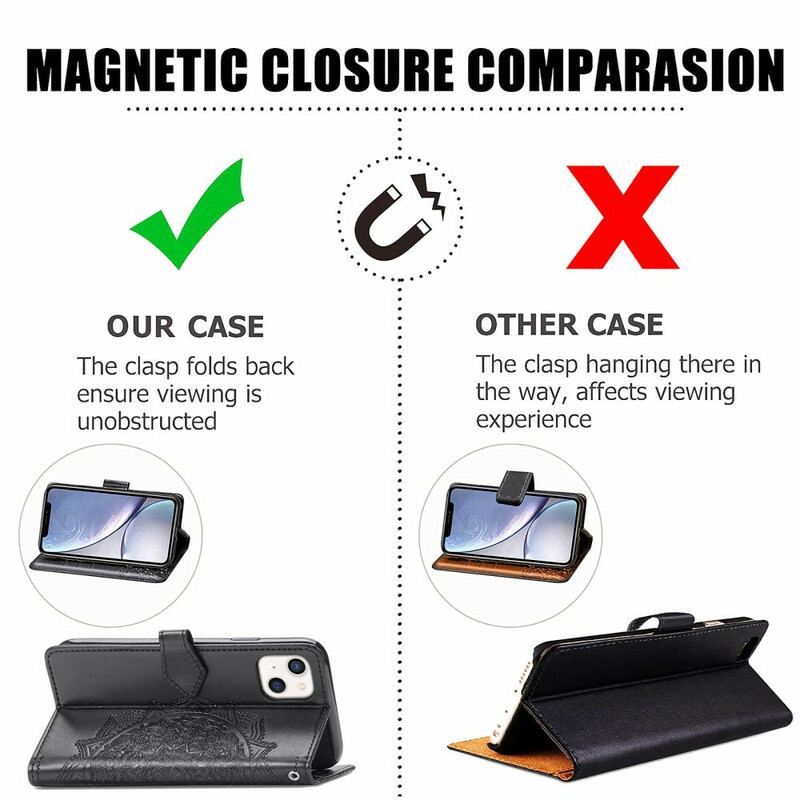 Flip Cover iPhone 13 Mini Mandala Middelalder