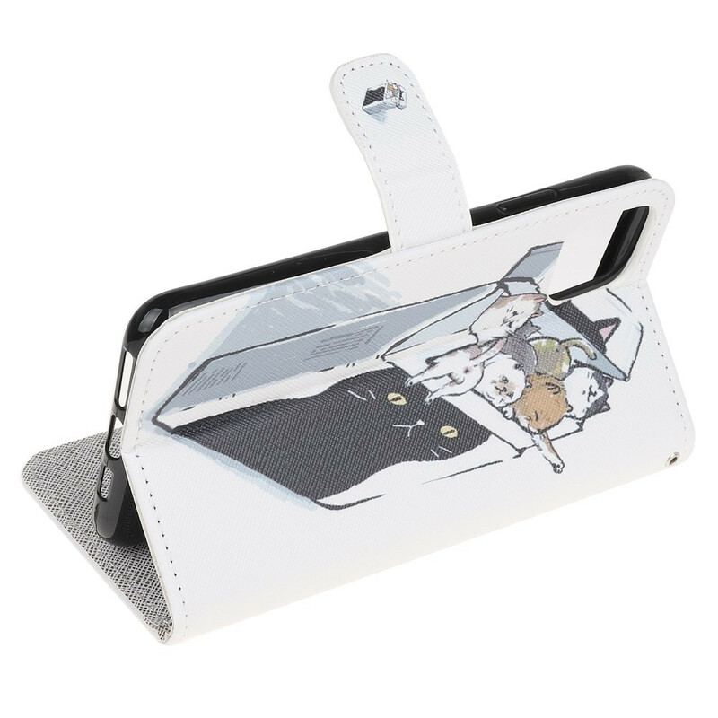 Flip Cover iPhone 13 Mini Med Snor Levering Thong Cats