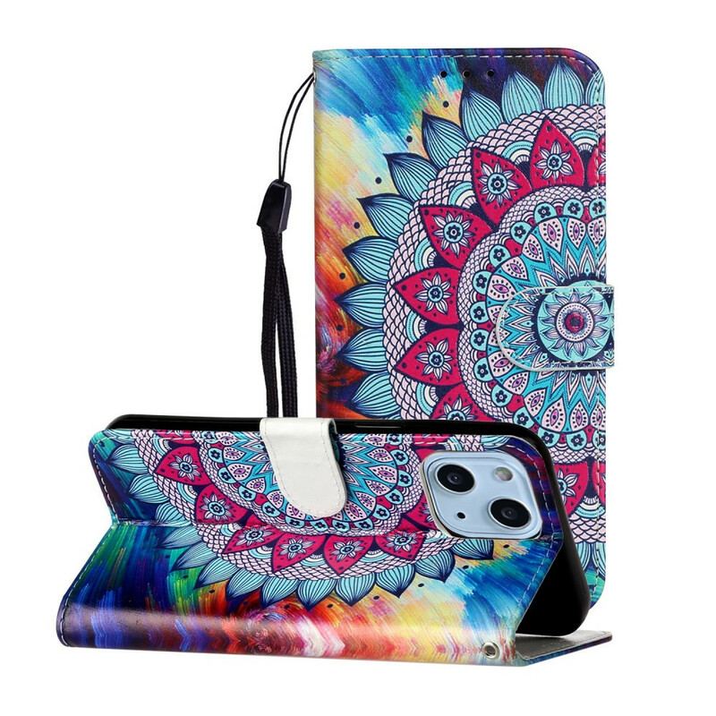 Læder Cover iPhone 13 Mini Ultra Farverig Mandala