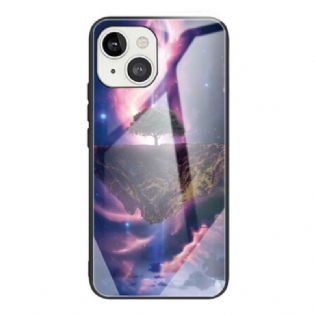 Mobilcover iPhone 13 Mini World Tree Hærdet Glas