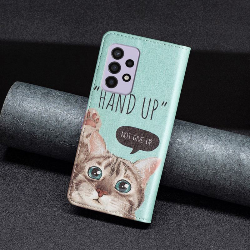 Cover Samsung Galaxy A33 5G Flip Cover Hånden Op