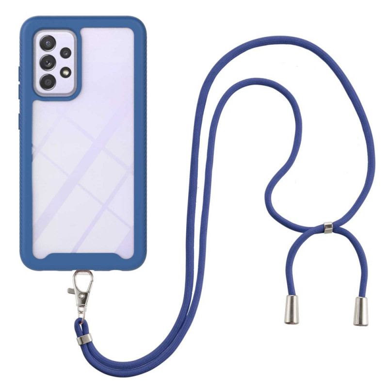 Cover Samsung Galaxy A33 5G Gennemsigtig Med Farvet Ledning