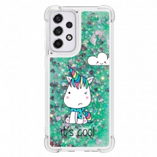 Cover Samsung Galaxy A33 5G Glitter Enhjørning