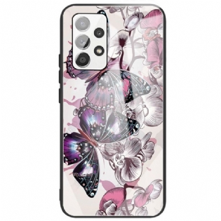 Cover Samsung Galaxy A33 5G Sommerfugle Variation Hærdet Glas