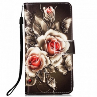 Flip Cover Samsung Galaxy A33 5G Gyldne Roser