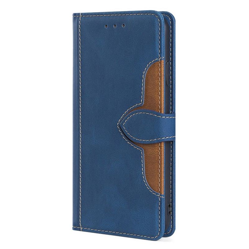 Flip Cover Samsung Galaxy A33 5G Imiteret Læder Bicolor Stilfuld