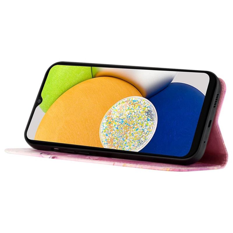 Flip Cover Samsung Galaxy A33 5G Marmor Med Snor