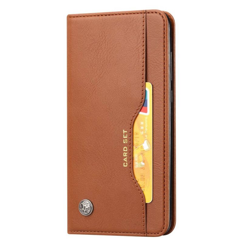 Cover Samsung Galaxy S20 Ultra Flip Cover Kortholder I Imiteret Læder