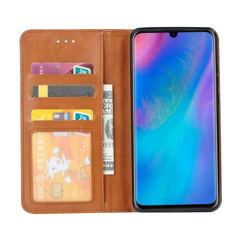 Cover Samsung Galaxy S20 Ultra Flip Cover Kortholder I Imiteret Læder