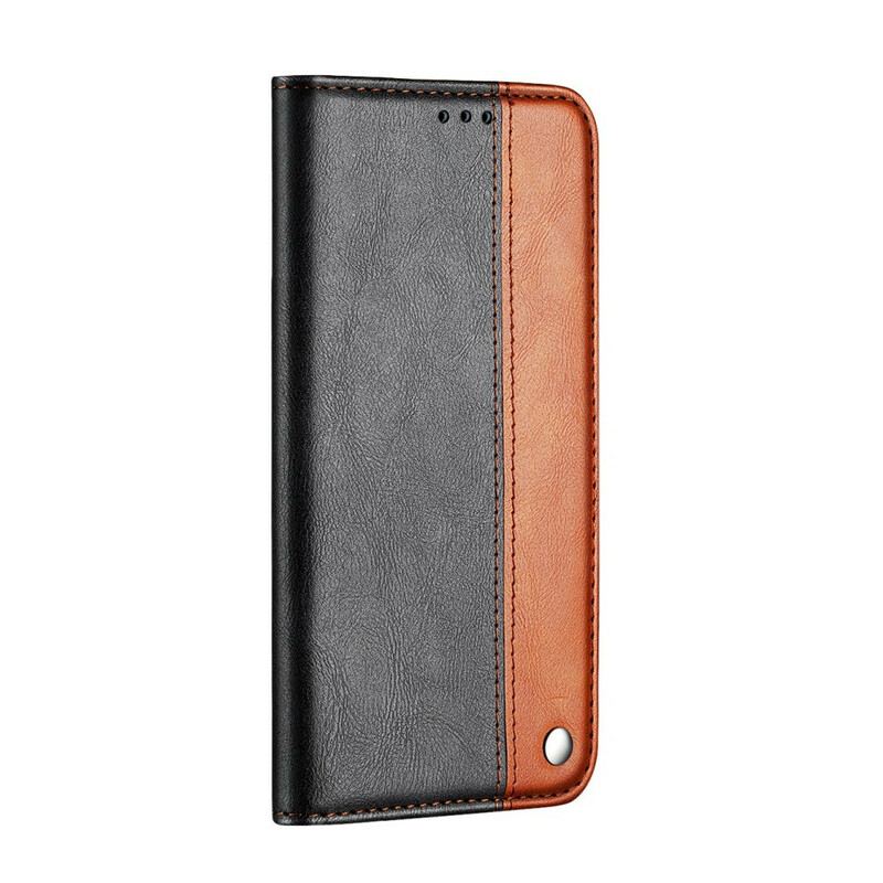 Cover Samsung Galaxy S20 Ultra Flip Cover Tofarvet Lædereffekt