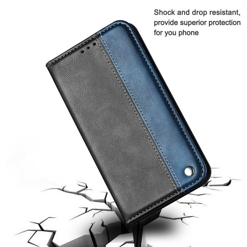 Cover Samsung Galaxy S20 Ultra Flip Cover Tofarvet Lædereffekt