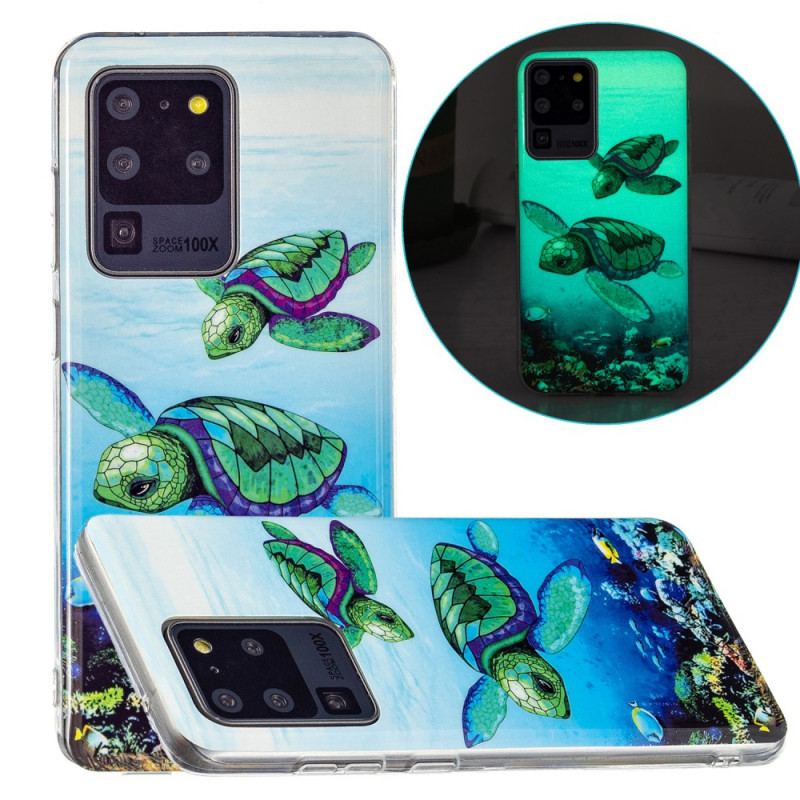 Cover Samsung Galaxy S20 Ultra Fluorescerende Skildpadder
