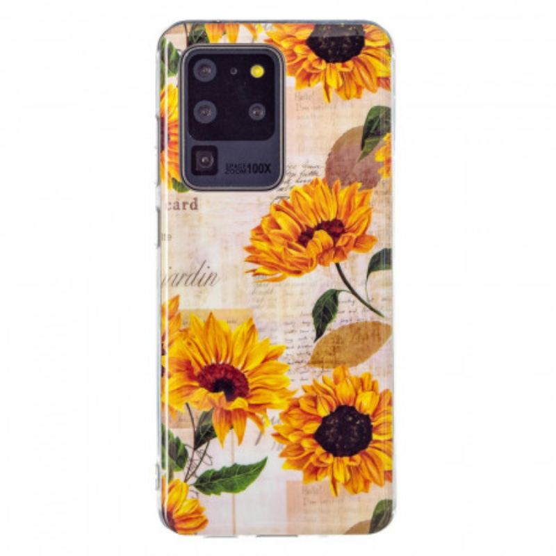 Cover Samsung Galaxy S20 Ultra Fluorescerende Solsikker