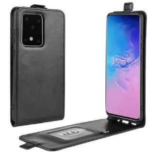 Flip Cover Samsung Galaxy S20 Ultra Læder Cover Foldende Lædereffekt