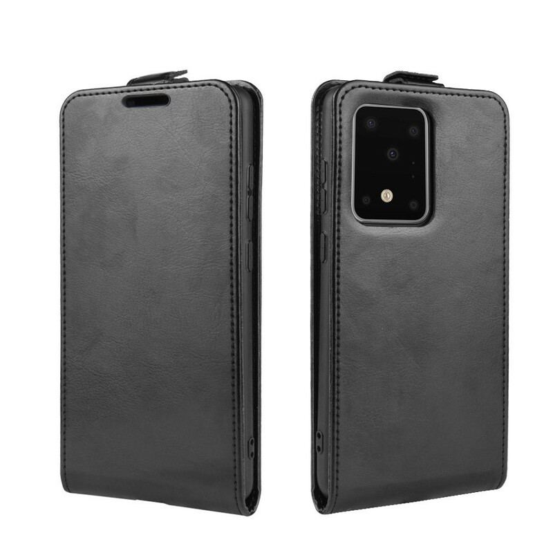 Flip Cover Samsung Galaxy S20 Ultra Læder Cover Foldende Lædereffekt