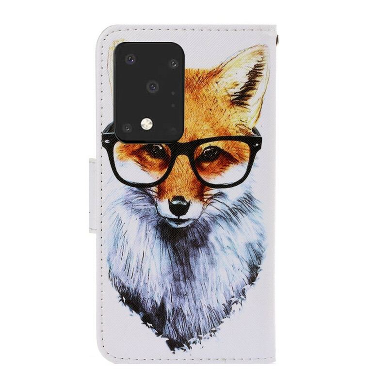 Flip Cover Samsung Galaxy S20 Ultra Med Snor Brainy Fox Med Rem