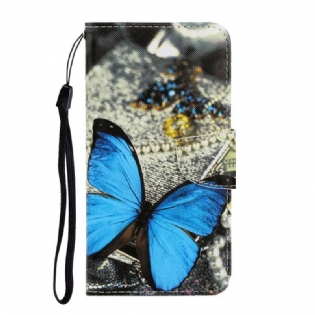 Flip Cover Samsung Galaxy S20 Ultra Med Snor Variationer Af Sommerfuglesrem