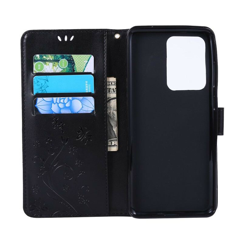 Flip Cover Samsung Galaxy S20 Ultra Sommerfugle I Vinden