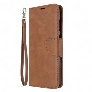 Læder Cover Samsung Galaxy S20 Ultra Flip Cover Glat Flap Skrå