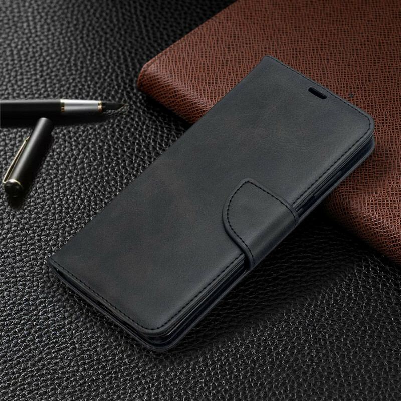 Læder Cover Samsung Galaxy S20 Ultra Flip Cover Glat Flap Skrå
