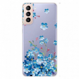 Cover Samsung Galaxy S22 5G Blå Blomster