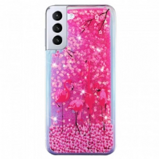 Cover Samsung Galaxy S22 5G Flamingo Pailletter