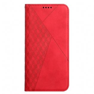 Cover Samsung Galaxy S22 5G Flip Cover Diamant Tekstur Læder Stil