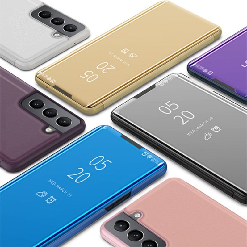 Cover Samsung Galaxy S22 5G Spejl Og Kunstlæder
