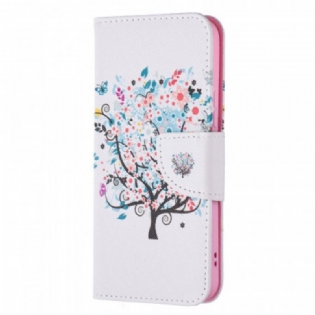 Flip Cover Samsung Galaxy S22 5G Blomstret Træ