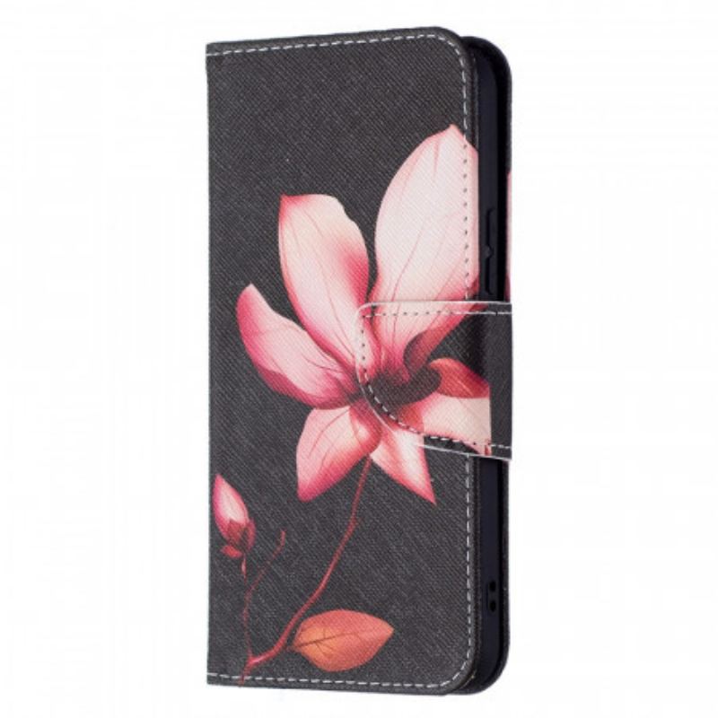 Flip Cover Samsung Galaxy S22 5G Lyserød Blomst