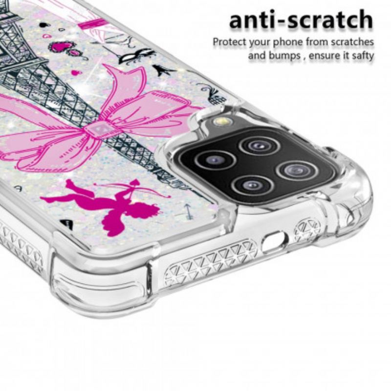 Cover Samsung Galaxy A22 Eiffeltårnets Pailletter