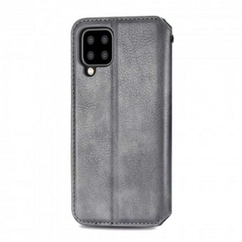 Cover Samsung Galaxy A22 Flip Cover Diamanttekstur I Lædereffekt