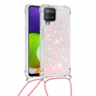 Cover Samsung Galaxy A22 Pailletter Og Snøre