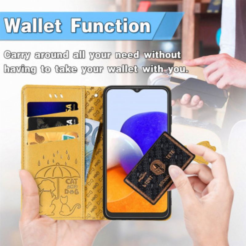 Flip Cover Samsung Galaxy A22 Animerede Dyr