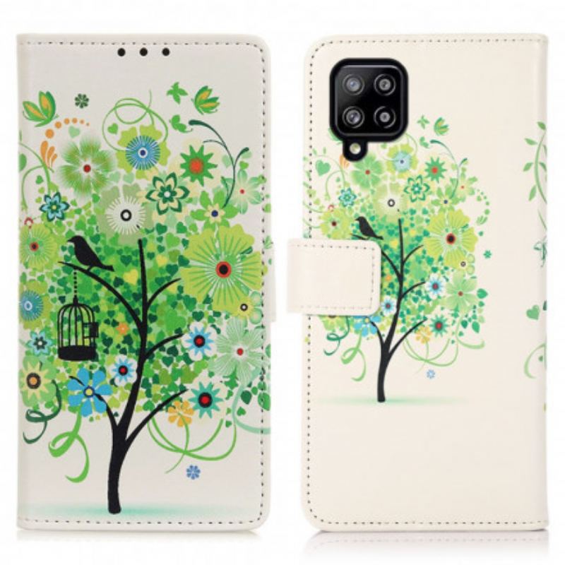 Flip Cover Samsung Galaxy A22 Blomstrende Træ