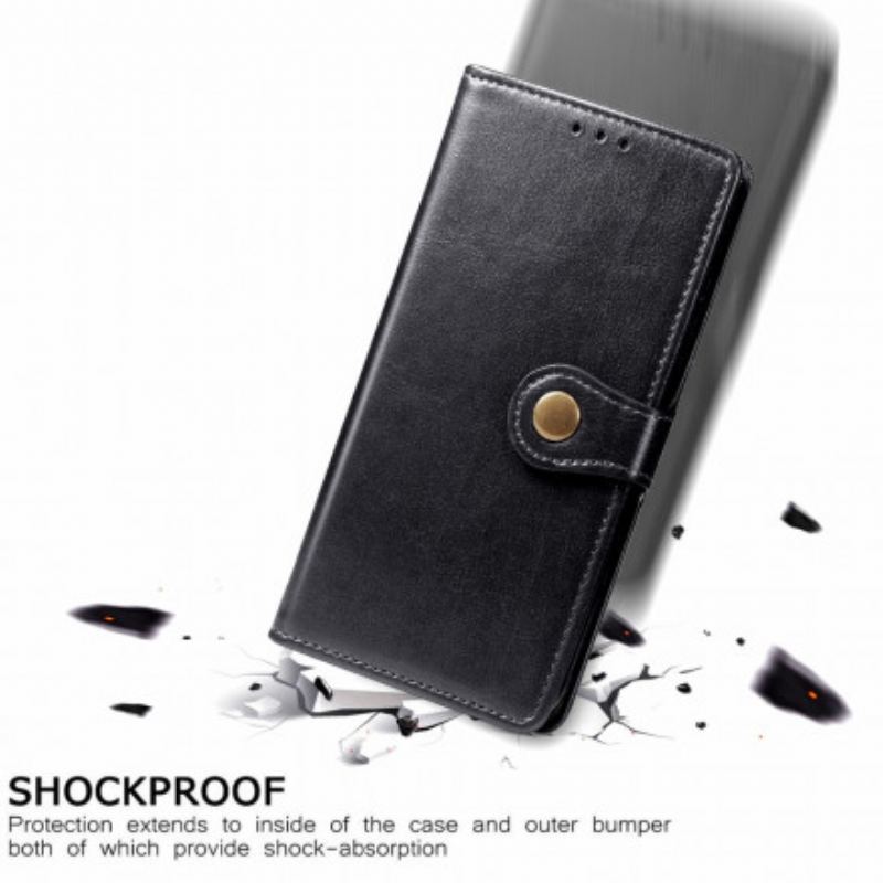 Flip Cover Samsung Galaxy A22 Kunstlæder Og Vintage Lås