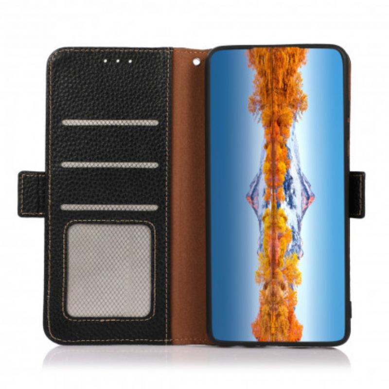 Flip Cover Samsung Galaxy A22 Litchi Læder Khazneh Rfid
