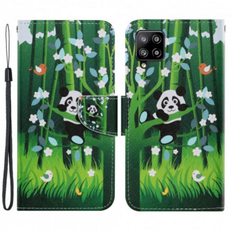 Flip Cover Samsung Galaxy A22 Panda Walk
