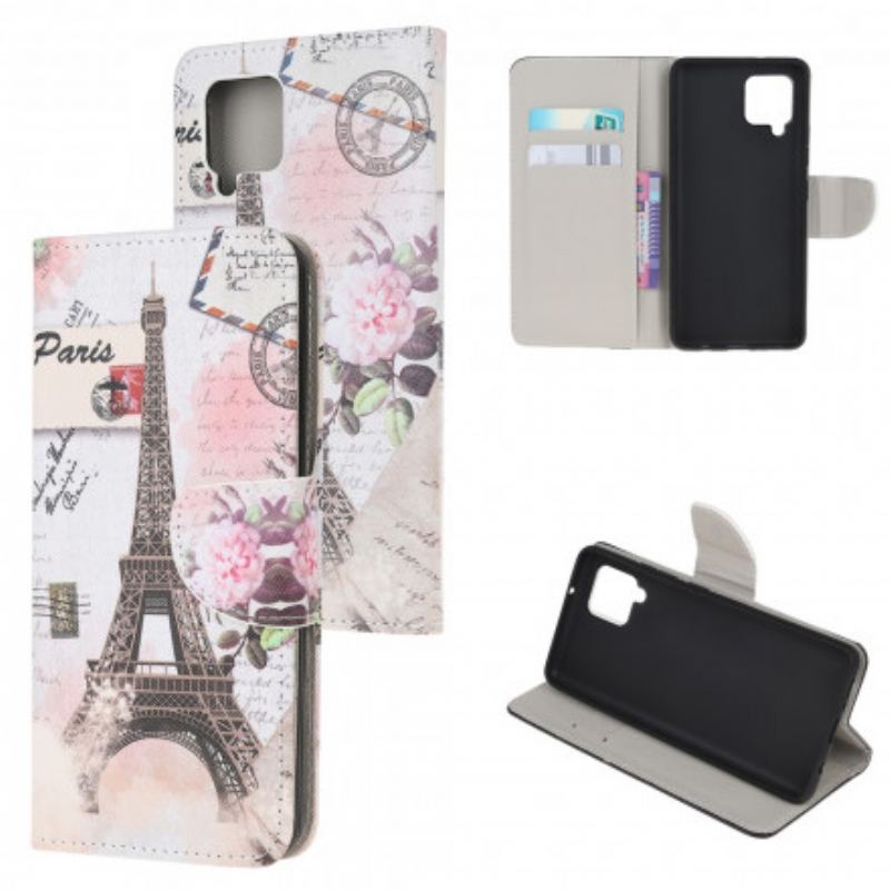 Flip Cover Samsung Galaxy A22 Retro Eiffeltårnet